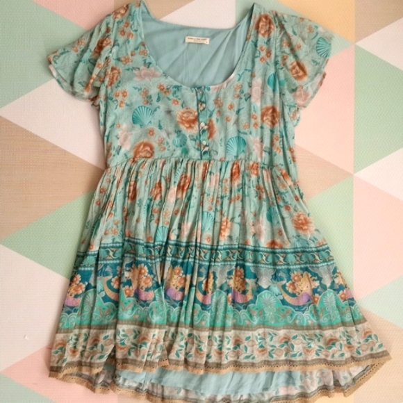 SPELL Mermaid Print Mini Dress Size M NWOT - Picture 11 of 15
